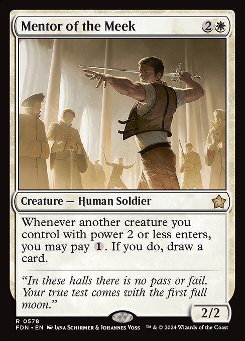 Whenever another creature you control with power 2 or less enters, you may pay {1}. If you do, draw a card.