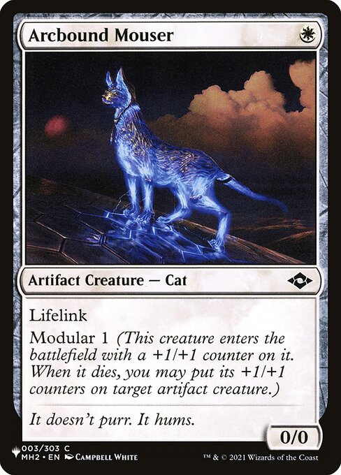 Lifelink
Modular 1 (This creature enters the battlefield with a +1/+1 counter on it. When it dies, you may put its +1/+1 counters on target artifact creature.)