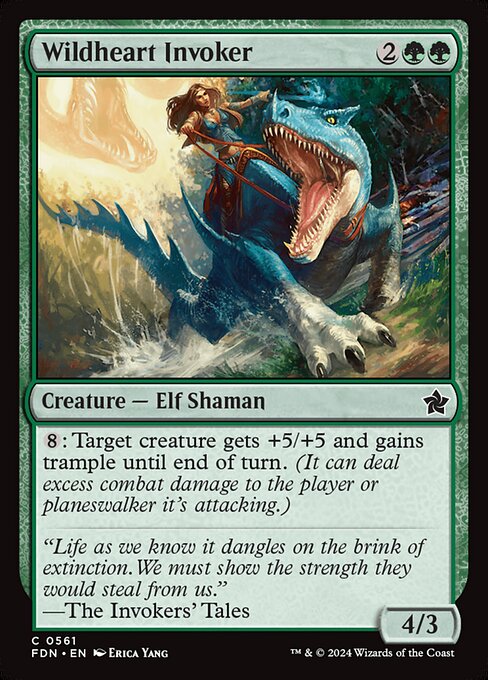{8}: Target creature gets +5/+5 and gains trample until end of turn. (It can deal excess combat damage to the player or planeswalker it's attacking.)