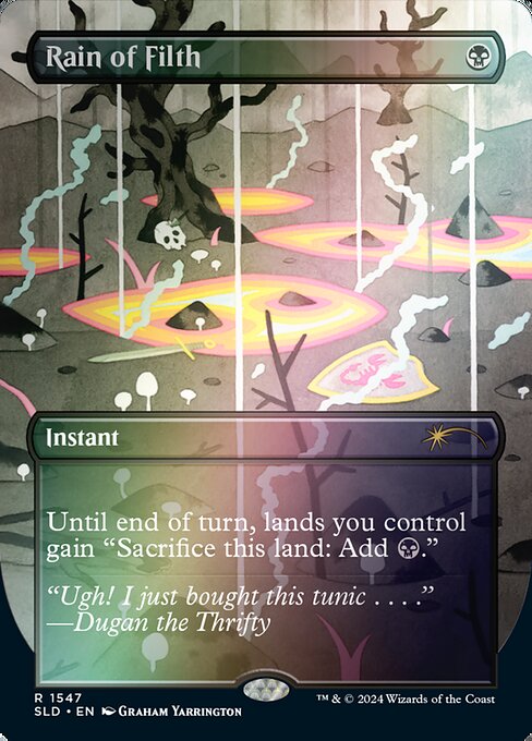 Until end of turn, lands you control gain "Sacrifice this land: Add {B}."