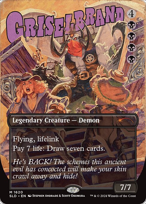 Flying, lifelink
Pay 7 life: Draw seven cards.