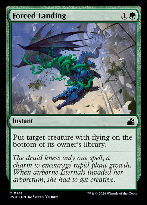 Put target creature with flying on the bottom of its owner's library.