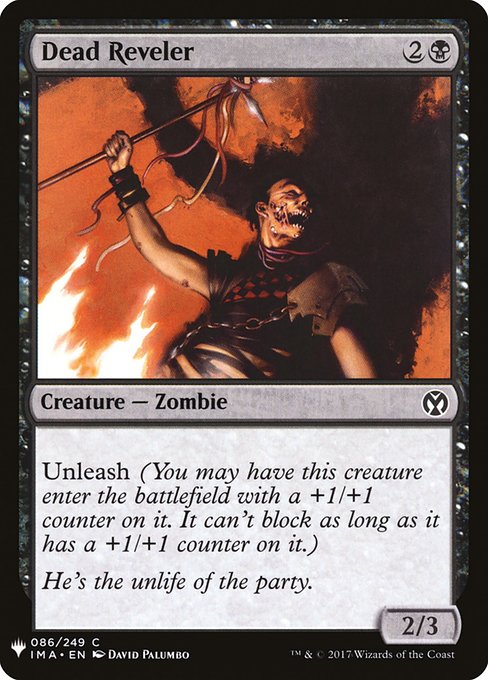 Unleash (You may have this creature enter with a +1/+1 counter on it. It can't block as long as it has a +1/+1 counter on it.)