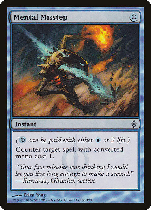 ({U/P} can be paid with either {U} or 2 life.)
Counter target spell with mana value 1.
