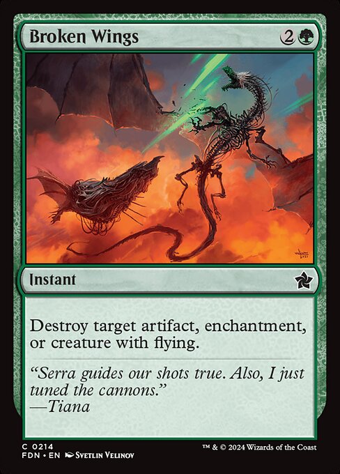 Destroy target artifact, enchantment, or creature with flying.