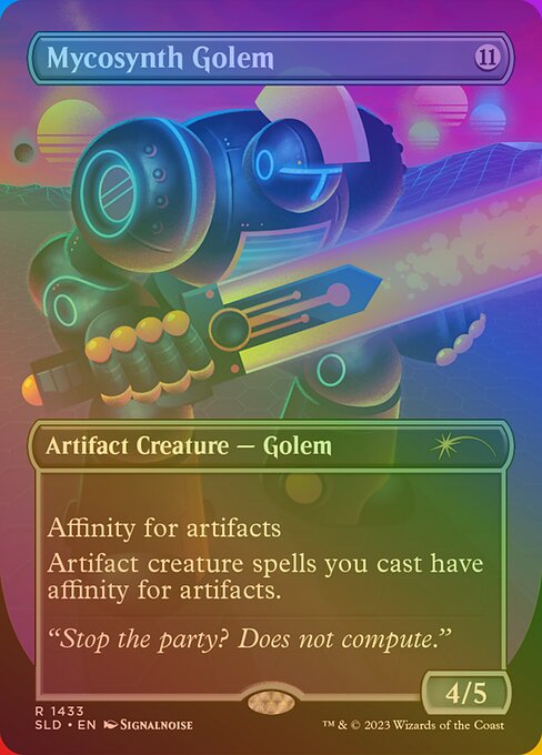 Affinity for artifacts (This spell costs {1} less to cast for each artifact you control.)
Artifact creature spells you cast have affinity for artifacts. (They cost {1} less to cast for each artifact you control.)