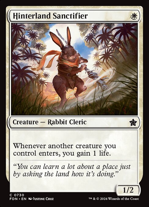 Whenever another creature you control enters, you gain 1 life.