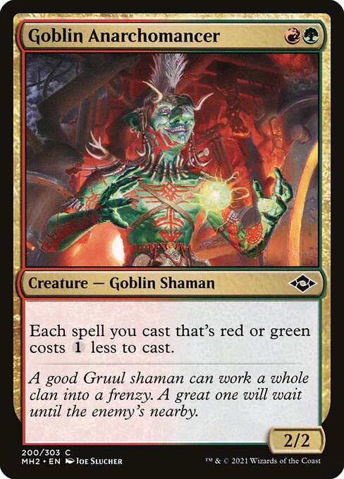 Each spell you cast that's red or green costs {1} less to cast.