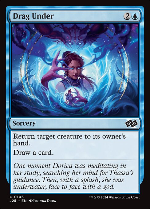 Return target creature to its owner's hand.
Draw a card.