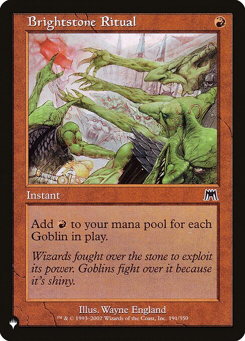 Add {R} for each Goblin on the battlefield.