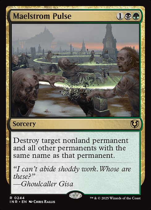 Destroy target nonland permanent and all other permanents with the same name as that permanent.