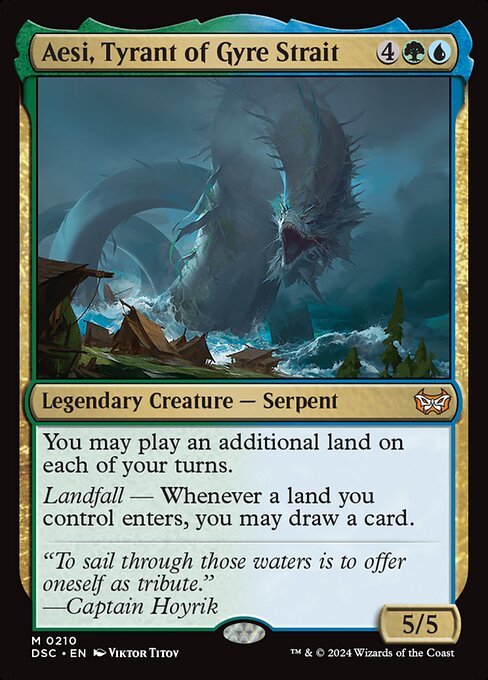 You may play an additional land on each of your turns.
Landfall — Whenever a land you control enters, you may draw a card.