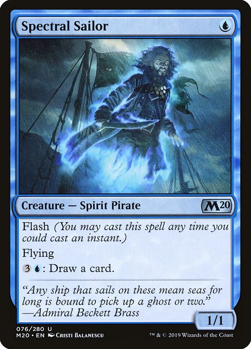 Flash (You may cast this spell any time you could cast an instant.)
Flying
{3}{U}: Draw a card.