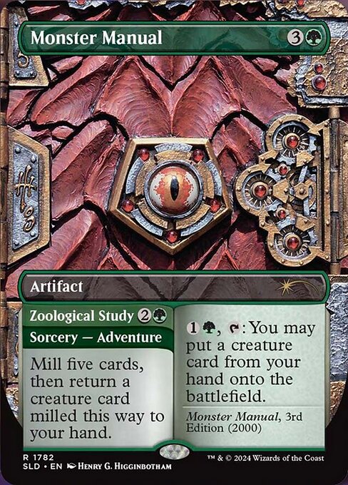 {1}{G}, {T}: You may put a creature card from your hand onto the battlefield.   Mill five cards, then return a creature card milled this way to your hand. (Then exile this card. You may cast the artifact later from exile.)