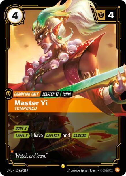 Master Yi, Tempered (Alternate Art) (Foil)