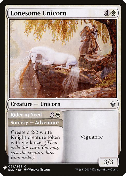 Vigilance   Create a 2/2 white Knight creature token with vigilance. (Then exile this card. You may cast the creature later from exile.)