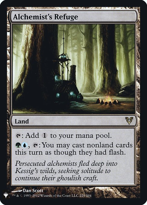 {T}: Add {C}.
{G}{U}, {T}: You may cast spells this turn as though they had flash.