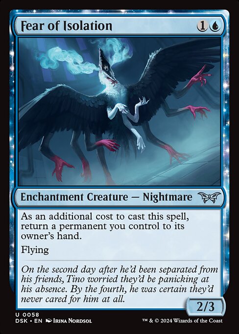 As an additional cost to cast this spell, return a permanent you control to its owner's hand.
Flying