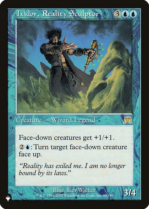 Face-down creatures get +1/+1.
{2}{U}: Turn target face-down creature face up.