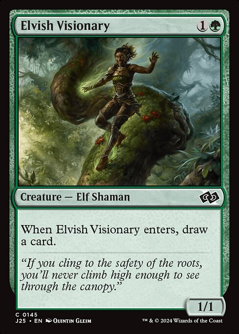 When Elvish Visionary enters, draw a card.