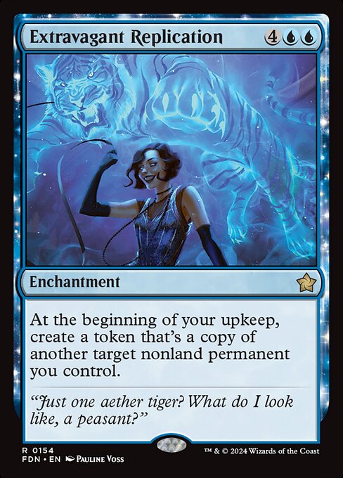 At the beginning of your upkeep, create a token that's a copy of another target nonland permanent you control.