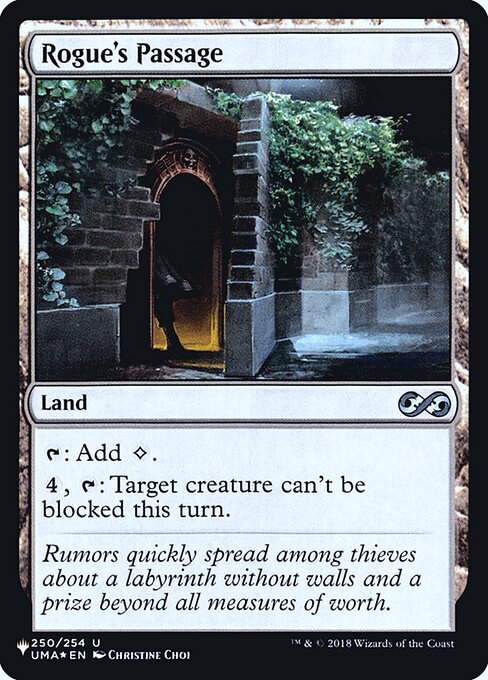 {T}: Add {C}.
{4}, {T}: Target creature can't be blocked this turn.
