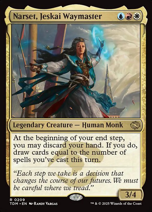 At the beginning of your end step, you may discard your hand. If you do, draw cards equal to the number of spells you've cast this turn.
