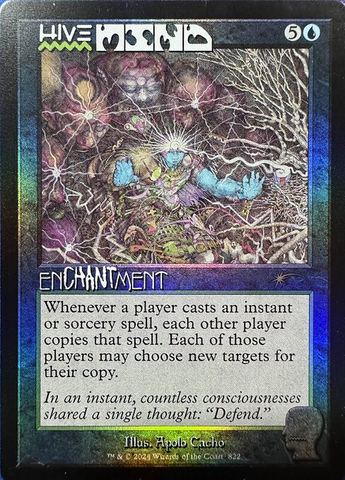Whenever a player casts an instant or sorcery spell, each other player copies that spell. Each of those players may choose new targets for their copy.