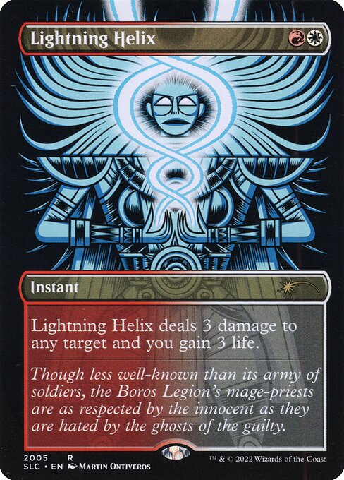 Lightning Helix deals 3 damage to any target and you gain 3 life.