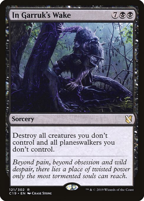 Destroy all creatures you don't control and all planeswalkers you don't control.