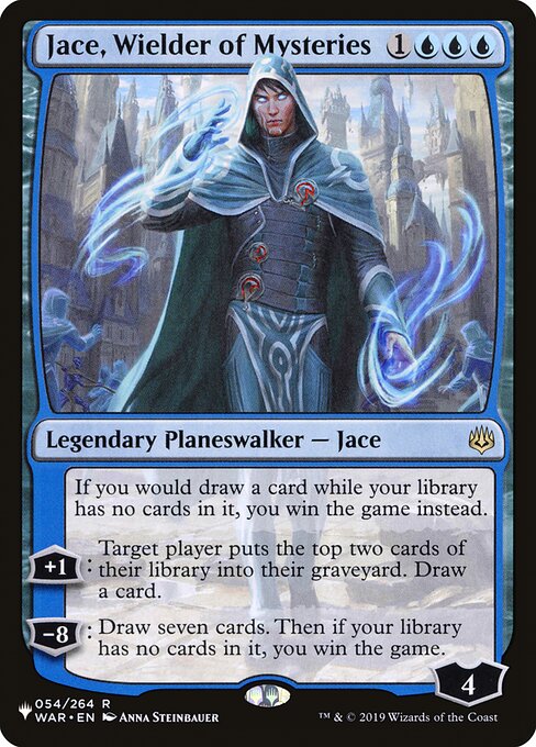 If you would draw a card while your library has no cards in it, you win the game instead.
+1: Target player mills two cards. Draw a card.
−8: Draw seven cards. Then if your library has no cards in it, you win the game.