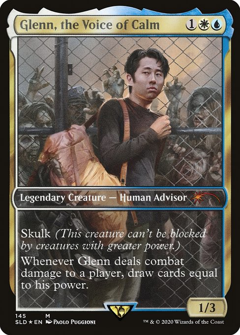 Skulk (This creature can't be blocked by creatures with greater power.)
Whenever Gregor, Shrewd Magistrate deals combat damage to a player, draw cards equal to its power.