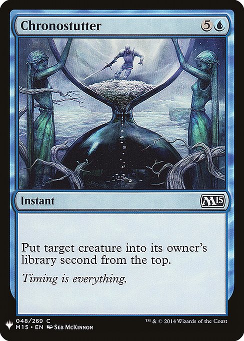 Put target creature into its owner's library second from the top.