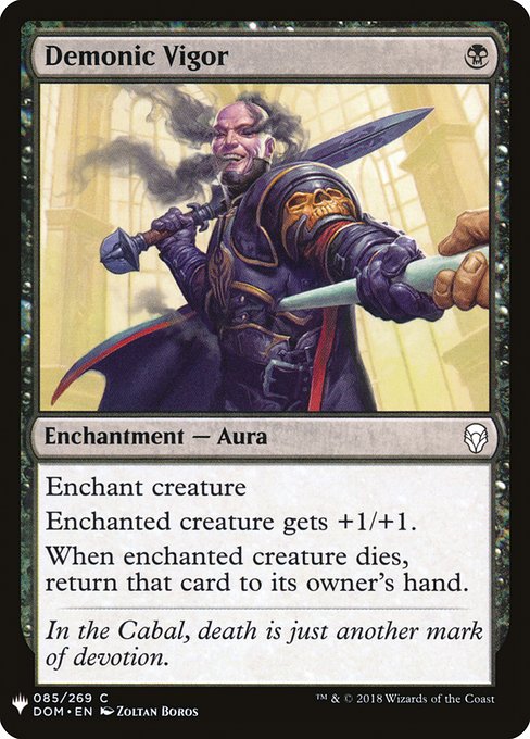 Enchant creature
Enchanted creature gets +1/+1.
When enchanted creature dies, return that card to its owner's hand.