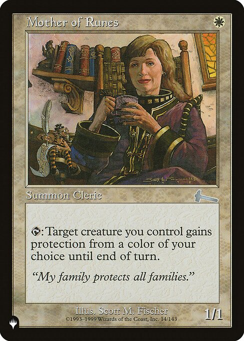 {T}: Target creature you control gains protection from the color of your choice until end of turn.