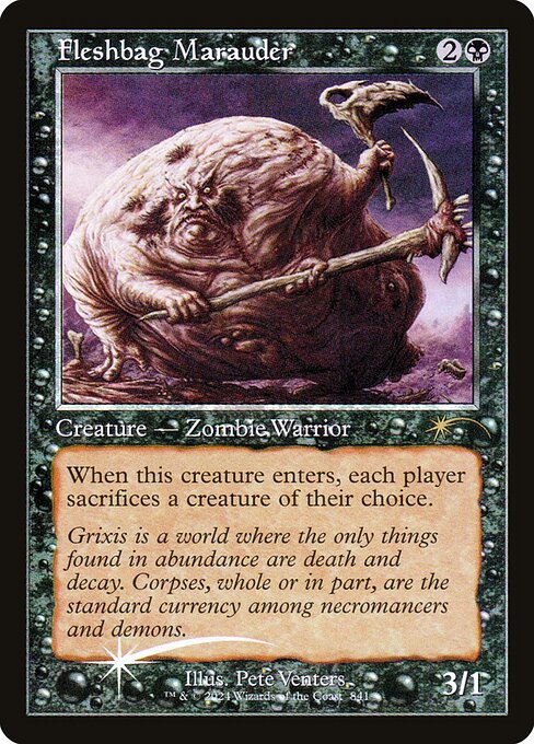 When this creature enters, each player sacrifices a creature of their choice.