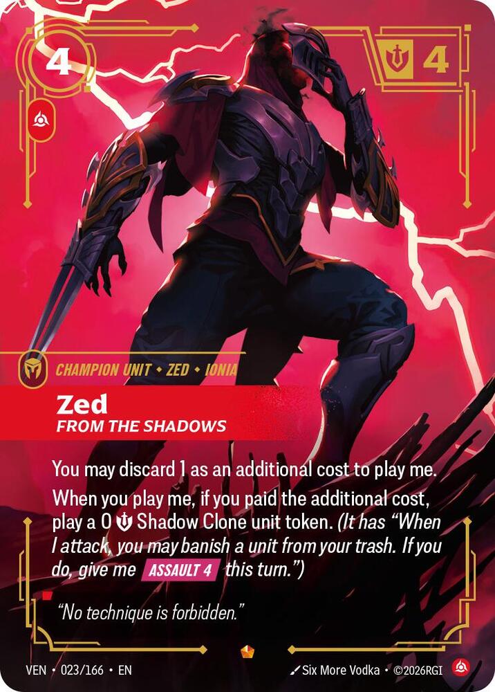 Zed, From the Shadows (Foil)