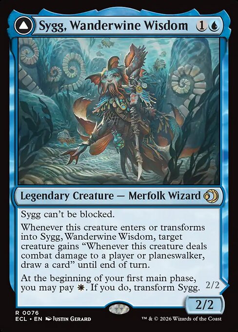 Sygg, Wanderwine Wisdom // Sygg, Wanderbrine Shield (Foil)
