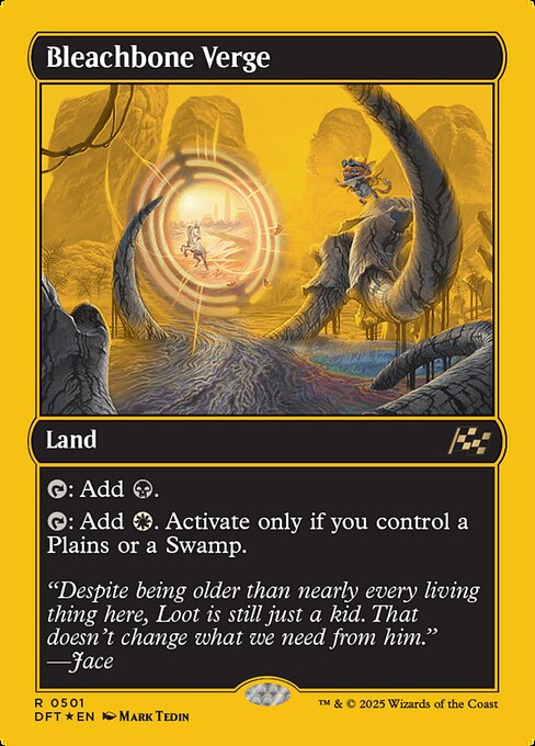 {T}: Add {B}.
{T}: Add {W}. Activate only if you control a Plains or a Swamp.