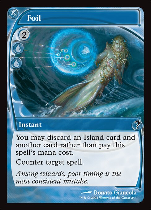 You may discard an Island card and another card rather than pay this spell's mana cost.
Counter target spell.