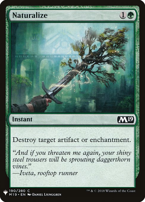 Destroy target artifact or enchantment.