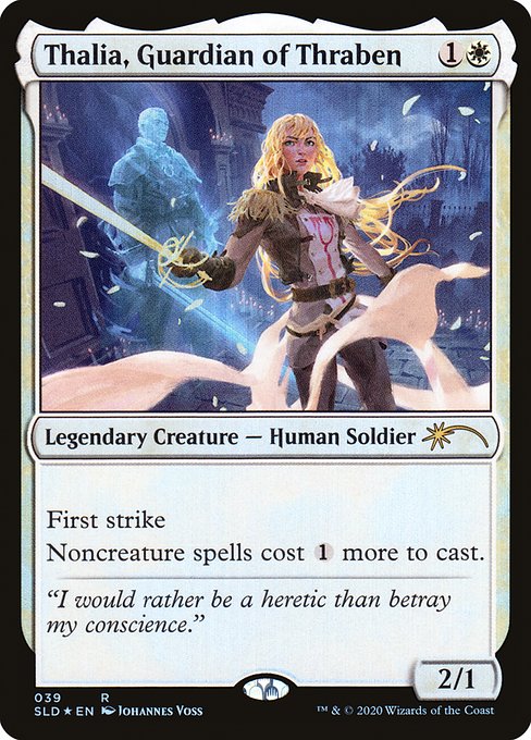 First strike
Noncreature spells cost {1} more to cast.
