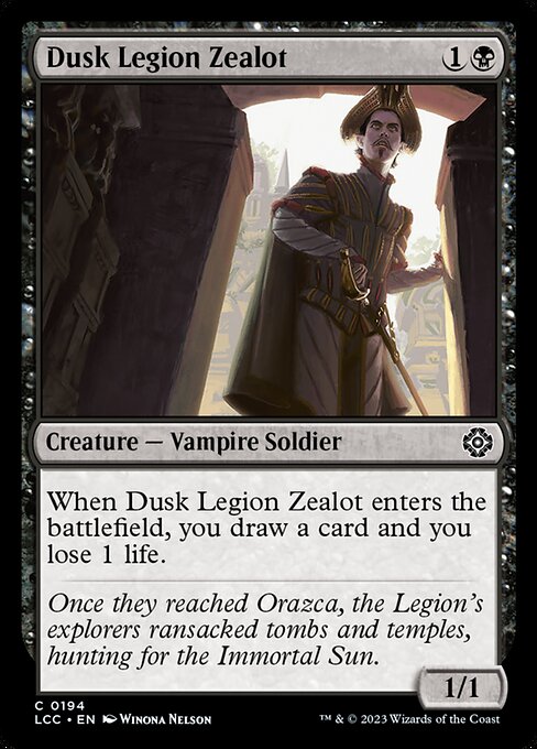 When this creature enters, you draw a card and you lose 1 life.
