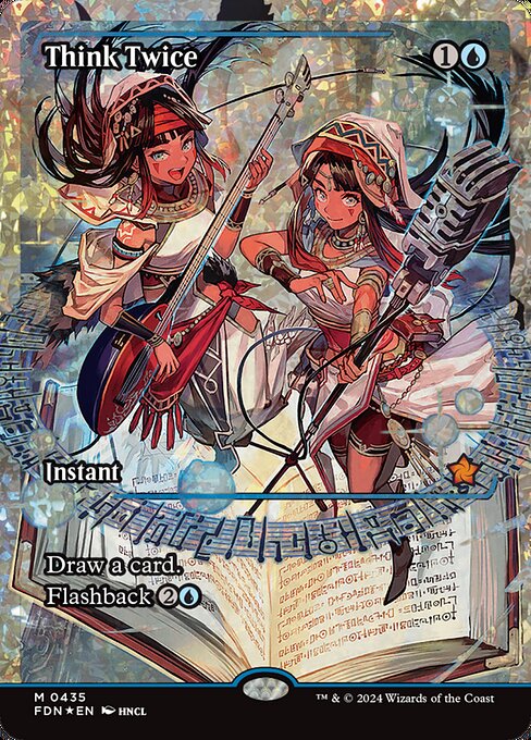 Draw a card.
Flashback {2}{U} (You may cast this card from your graveyard for its flashback cost. Then exile it.)