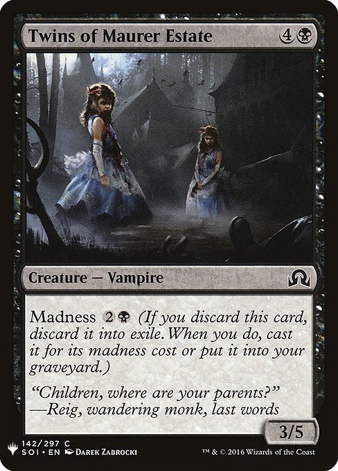 Madness {2}{B} (If you discard this card, discard it into exile. When you do, cast it for its madness cost or put it into your graveyard.)