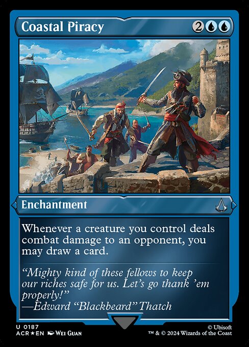 Whenever a creature you control deals combat damage to an opponent, you may draw a card.