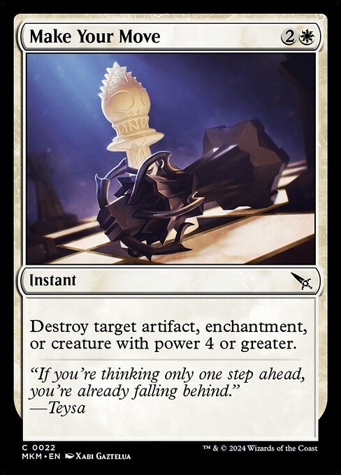 Destroy target artifact, enchantment, or creature with power 4 or greater.