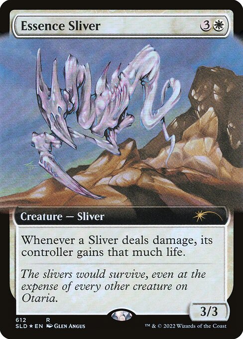 Whenever a Sliver deals damage, its controller gains that much life.