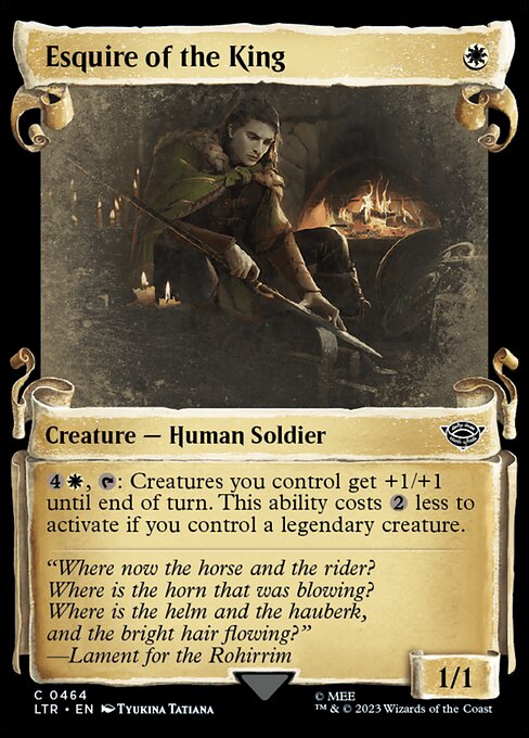 {4}{W}, {T}: Creatures you control get +1/+1 until end of turn. This ability costs {2} less to activate if you control a legendary creature.