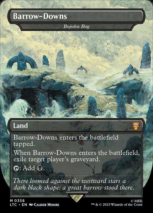 Bojuka Bog enters the battlefield tapped.
When Bojuka Bog enters the battlefield, exile target player's graveyard.
{T}: Add {B}.